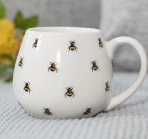 Bee print rounded mug