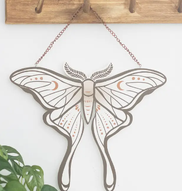 luna moth wall hanging