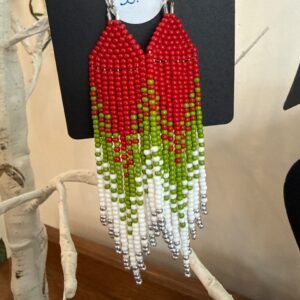 022-holiday fringe earrings