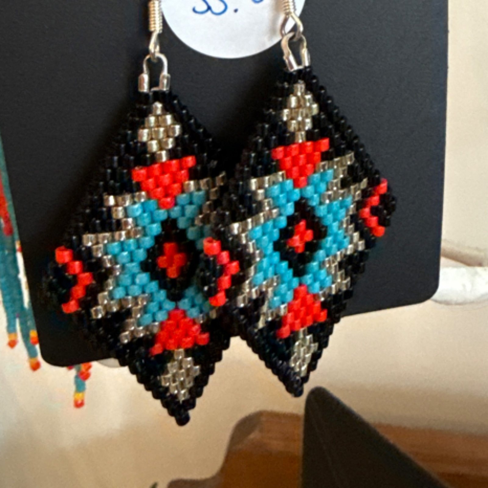 025-delicate diamond beaded earrings