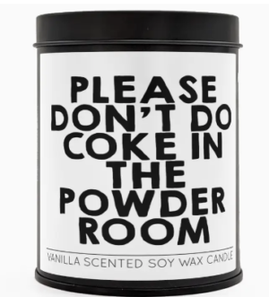 please dont do coke vanilla scented candle