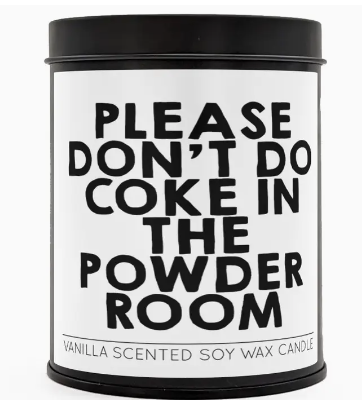 please dont do coke vanilla scented candle