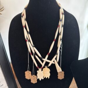 007/008/009-bone necklaces w turtle or buffalo bone