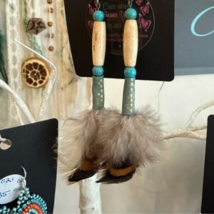 012-bone+feather+dot earrings