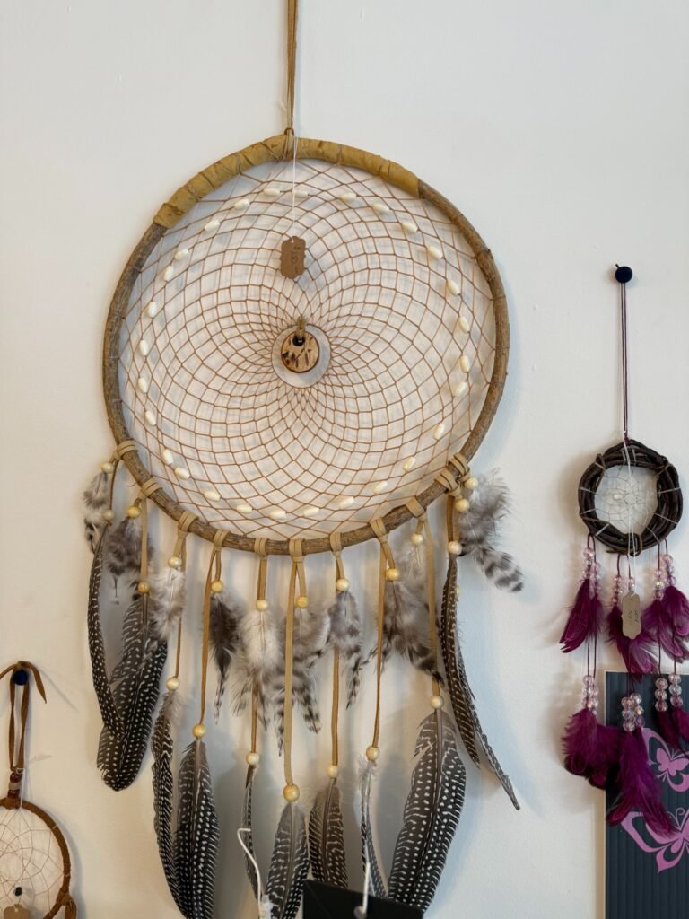 001-wood dream catcher w birch center
