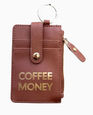 coffee money keychain wallet