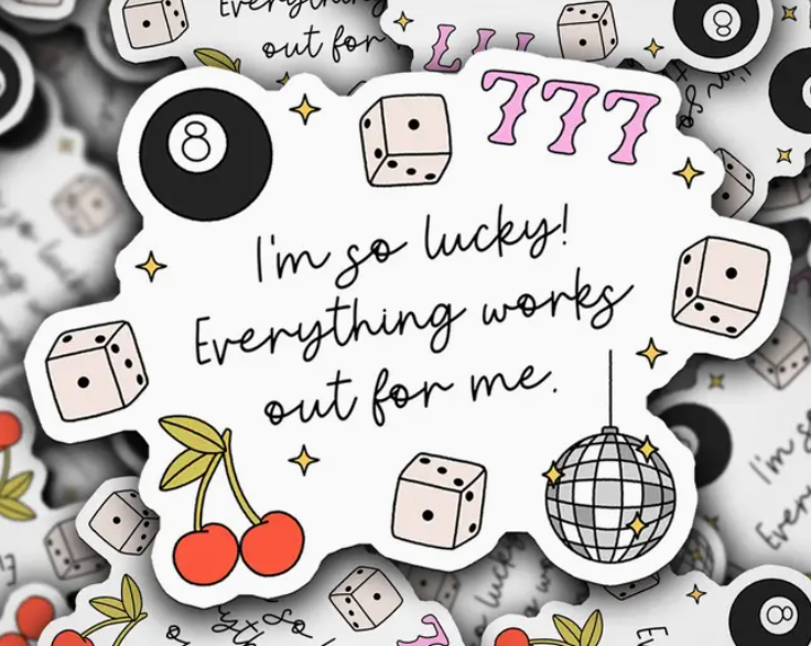 I`m so lucky sticker