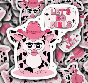 let`s go girls furby sticker