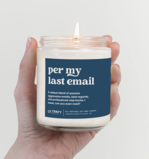 per my last email candle