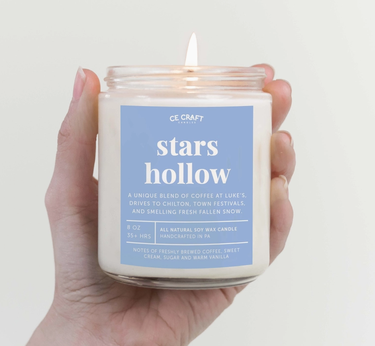 stars hollow candle