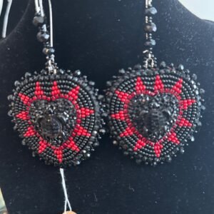 028- beaded hearts with turtle