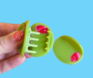 stuffed olive mini hair claw clip