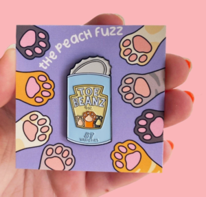 toe beans enamel pin
