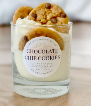 chocolate chip cookie candle