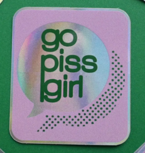 go piss girl sticker