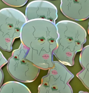 handsome squidward sticker