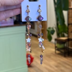 Purple stars earrings #SL001