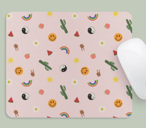 happy cactus mousepad