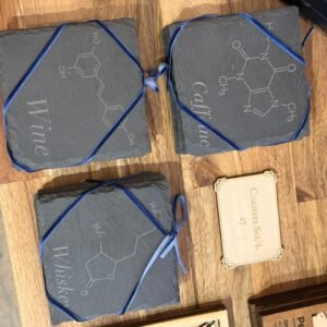 etched coaster set