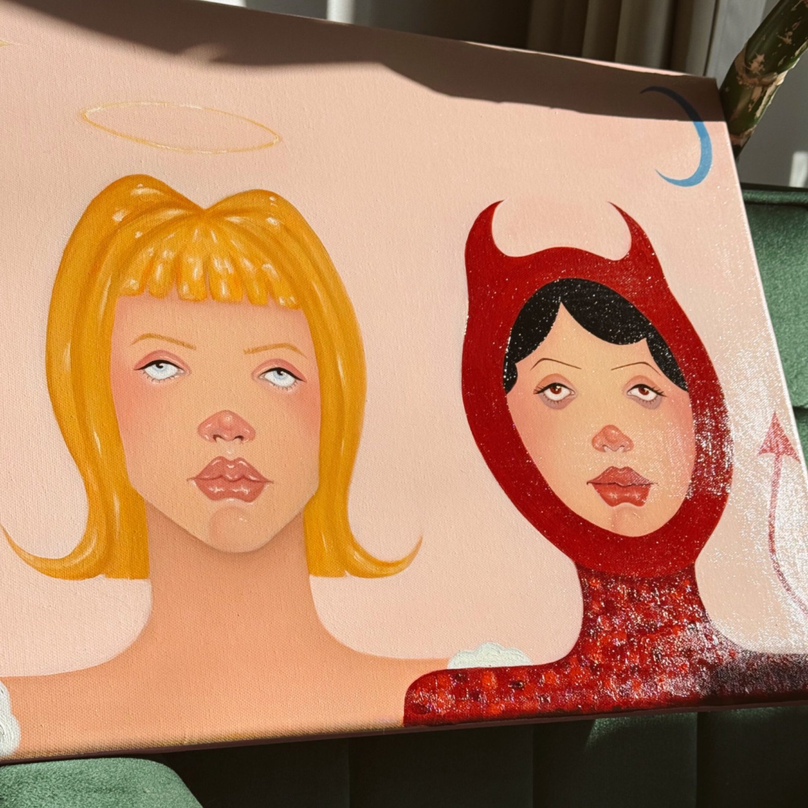 angel devil painting