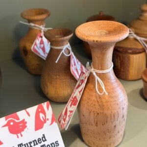 Wooden bud vase clay house farms