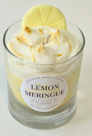 lemon merringue candle