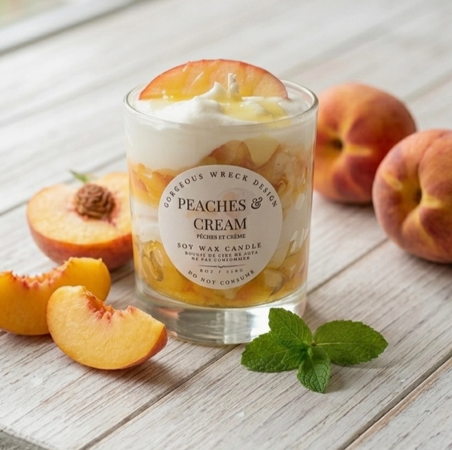 peaches & cream candle