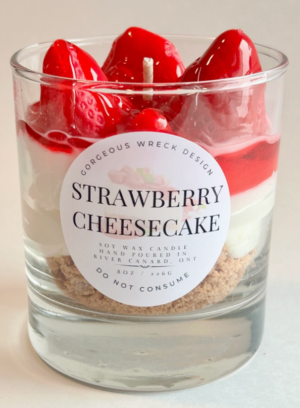 strawberry cheesecake candle