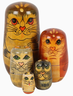 cat russian nesting doll