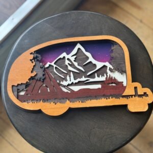 Camping trailer shadow box
