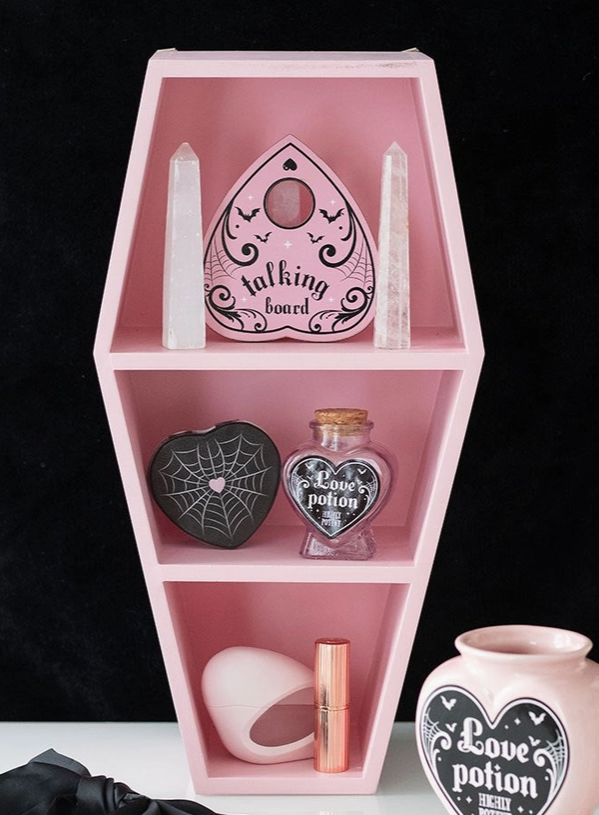 Pastel Pink Gothic Coffin Shelf