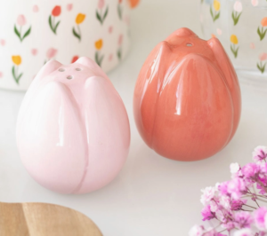 Tulip Shaped Salt and Pepper Shakers