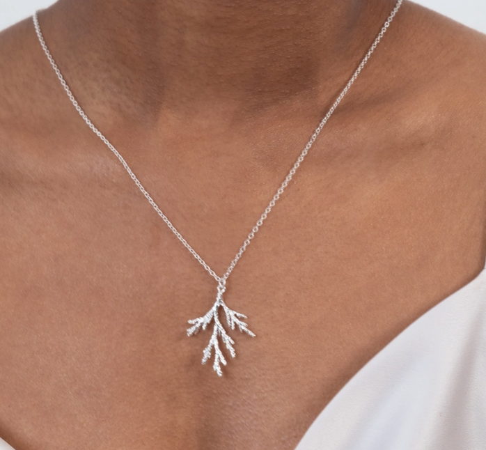 Juniper branch necklace
