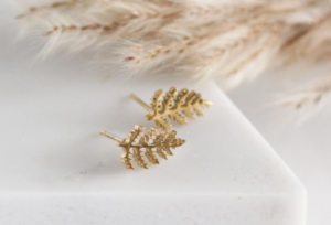 mini fern earrings