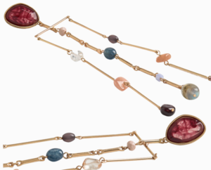 Serenity  Fringe Earring- Genuine Gemstone and 14K Gold