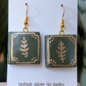 Green Book Dangly Earrings