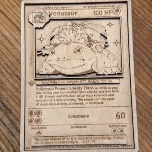 Venusaur wooden card