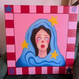 Woman In A Blue Scarf painting