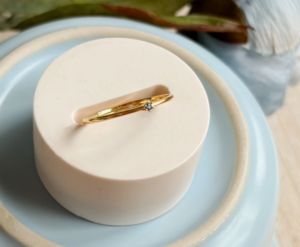micro sapphire ring
