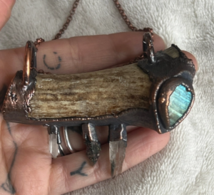 antler chunk necklace