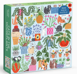 cats in house plants puzzle