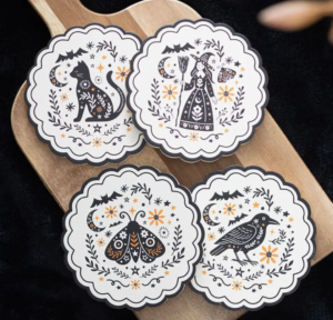 frightful folk coaster set