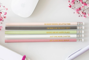 5-pack bookish pencils