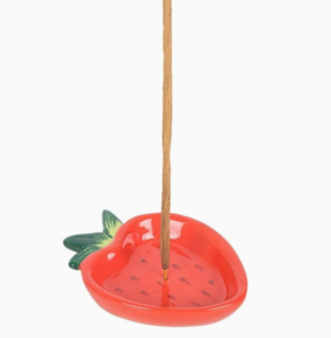 ceramic strawberry incense holder